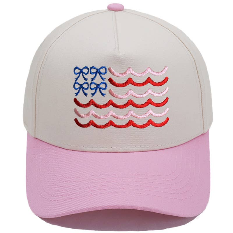 MKS America - Wholesale Baseball Cap - Women's - Bow wave trucker hat ribbon cap5
