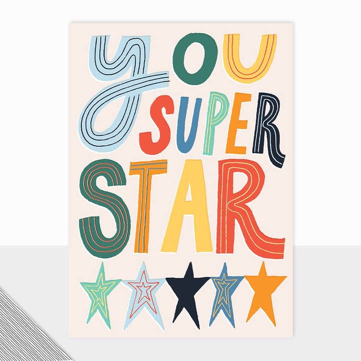 Fontfetti You Superstar for wholesale by Laura Darrington Design Ltd