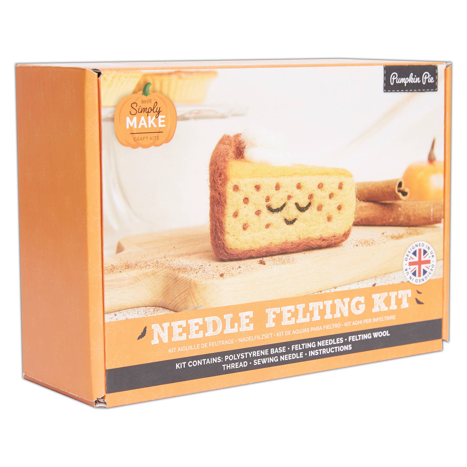 West Design Products – wholesale Craft sewing kit – Simply Make Needle Felting Kit Halloween Pumpkin Pie, Gifts2