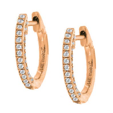 Roséguld Diamant Huggie för wholesale av Meira T