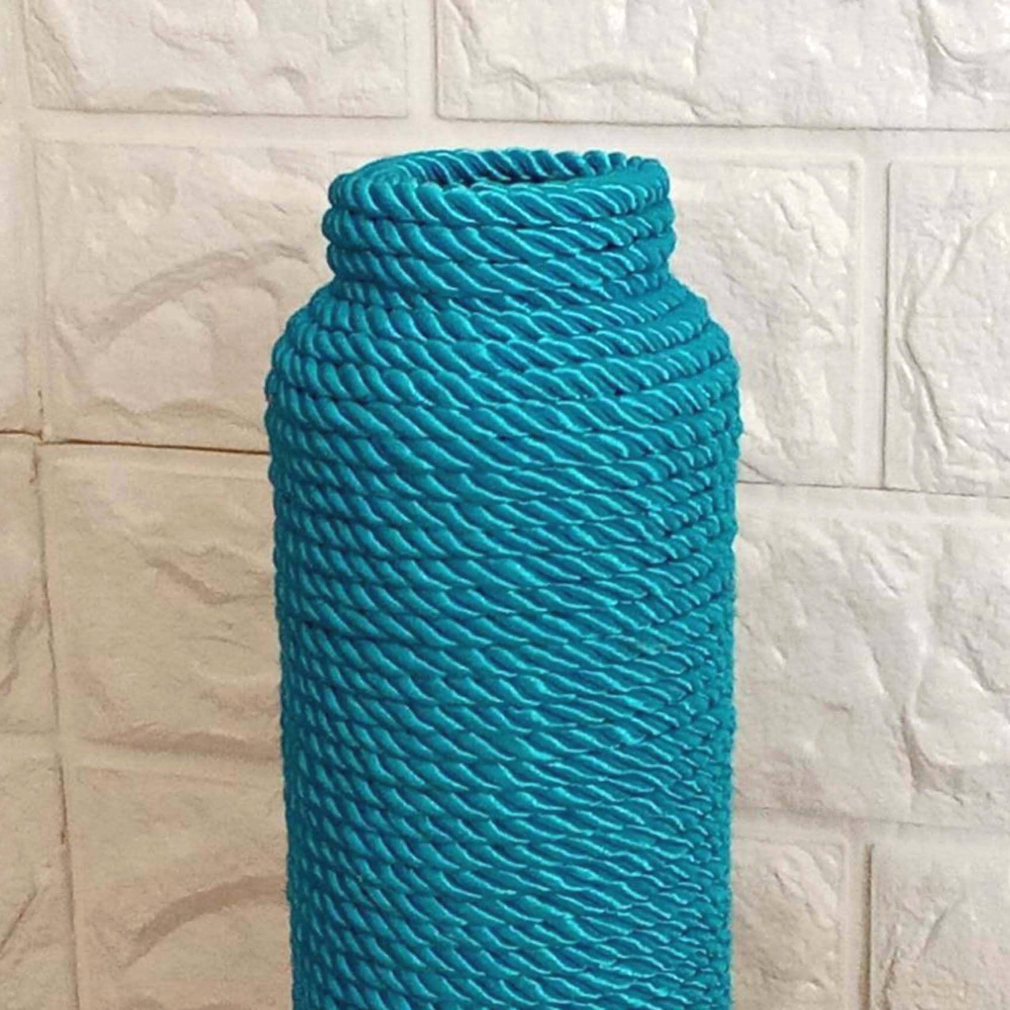 JuteExtravaganza - Vendita all'ingrosso Vasi - Grande vaso da pavimento turchese alto per erba pampas e decorazioni8