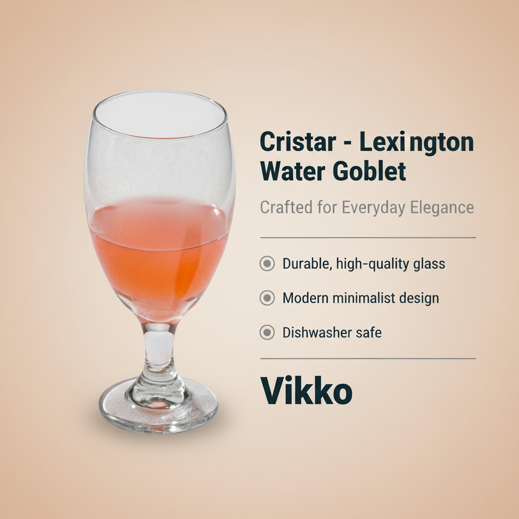 Kadra Kitchenware - Wholesale Wine Glass - Cristar - Lexington Water Goblet3