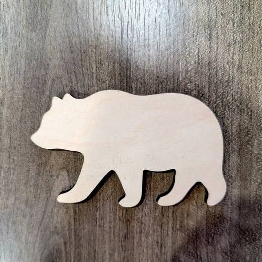 Wood Bear Shape, DIY Sign Making Craft Supplies, Blanks for wholesale by KobasicCreations