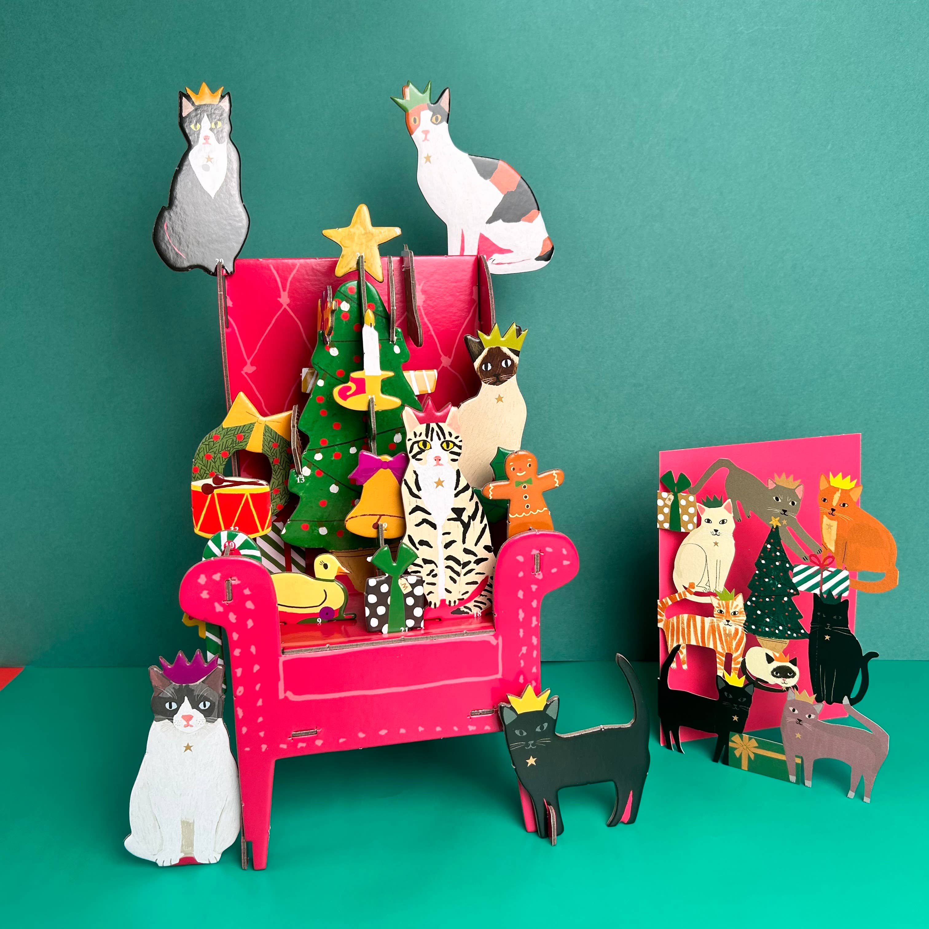 Roger La Borde - Wholesale Advent Calendar - Cosy Cats Pop & Slot Large Advent Calendar  - POPAL 6053