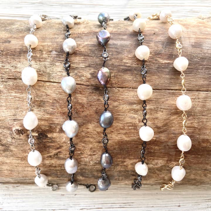 VB&CO Designs Handmade Jewelry - Wholesale Beaded Bracelet - Fresh water pearl bracelet boutique salon jewelry beach sea4
