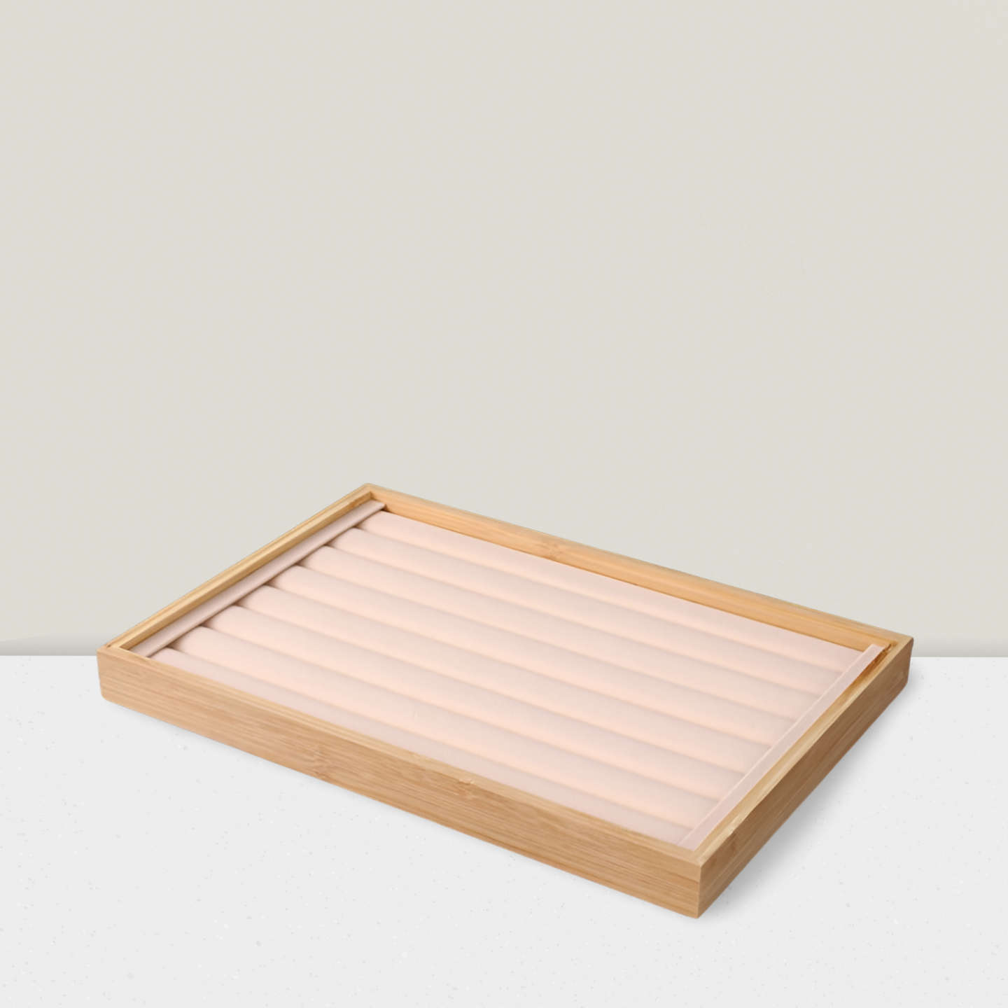 Zakka - Wholesale Jewelry Stand & Display - Premium High Quality Jewelry Display Tray Beige Velvet3