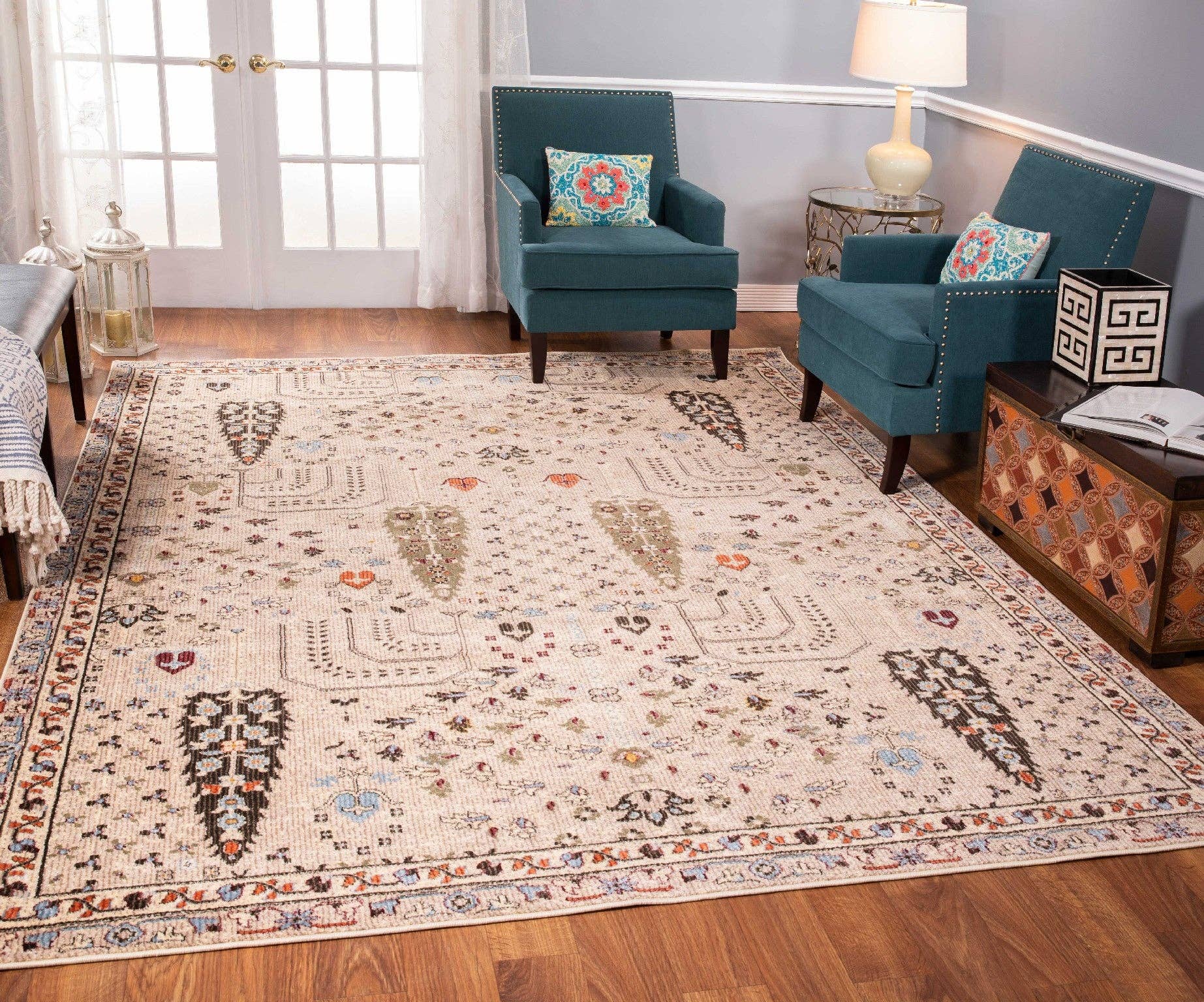 Noori Rug – Engroshandel Løst tæppe – Karabag Joycelyn Beige Tæppe3