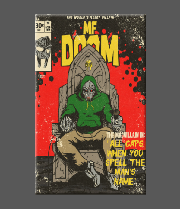 Ba Ba Buttons - Venta al por mayor Imanes - MF DOOM, imán, botón, espejo, portada de cómic0