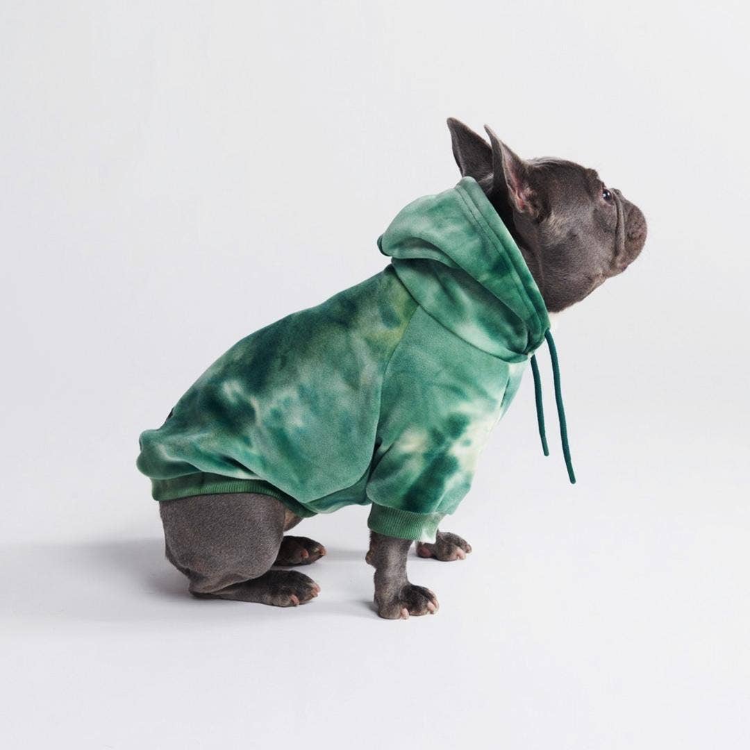 Spark Paws - Wholesale Pet Hoodie - Dog - Velvet Dog Hoodie - Emerald Green5