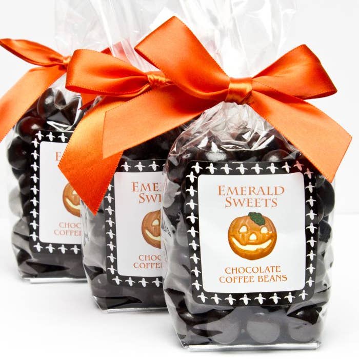 Grains de café au chocolat noir Halloween pour la vente par Katie's Candies, Inc.