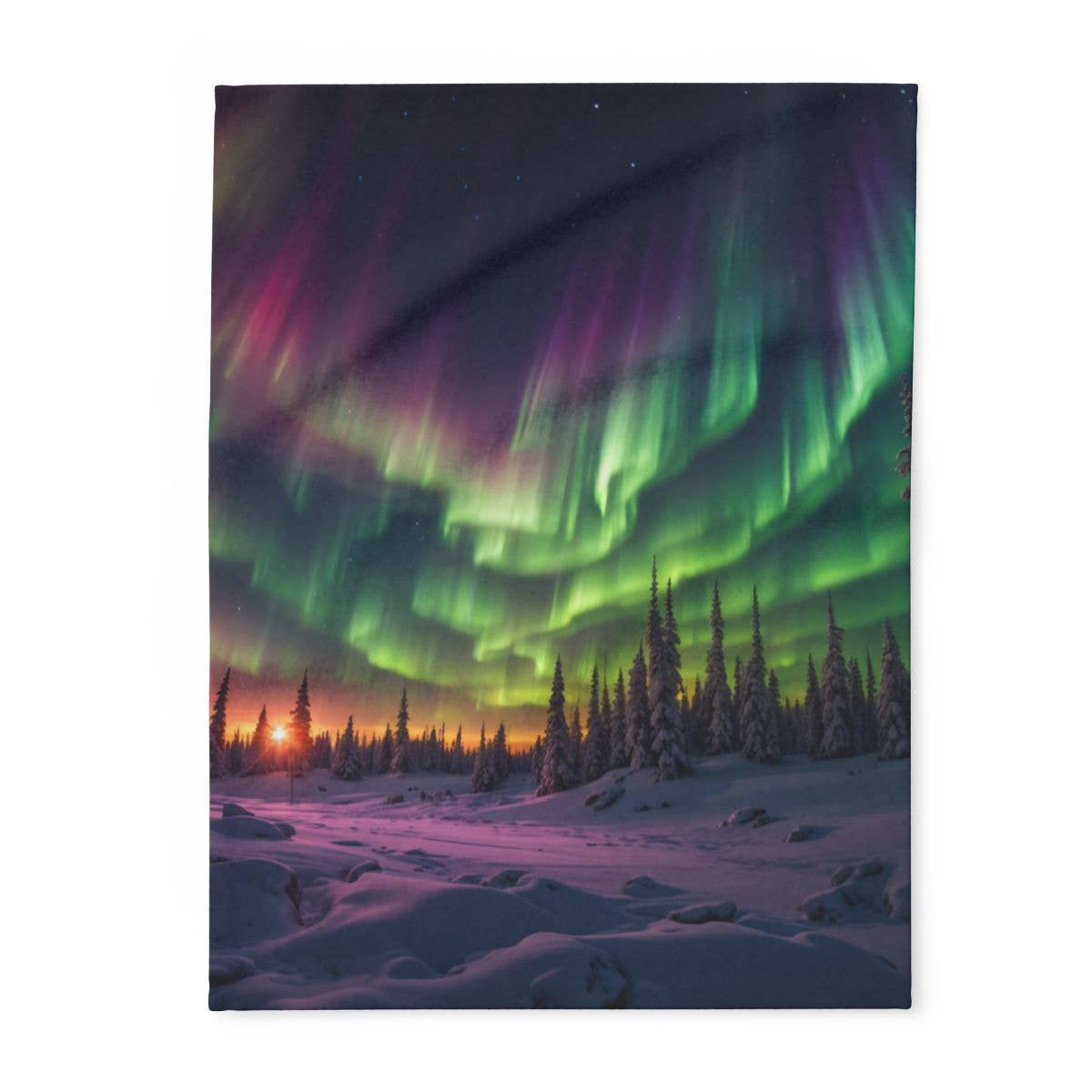 Upside Down Owl Farm - Wholesale Throw Blanket - Aurora Borealis Blanket, Northern Lights Blanket, Fleece4