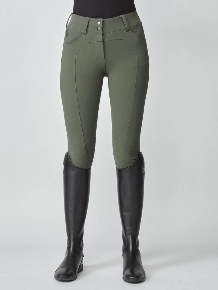 Compression Performance Breeches Green for wholesale on Faire7
