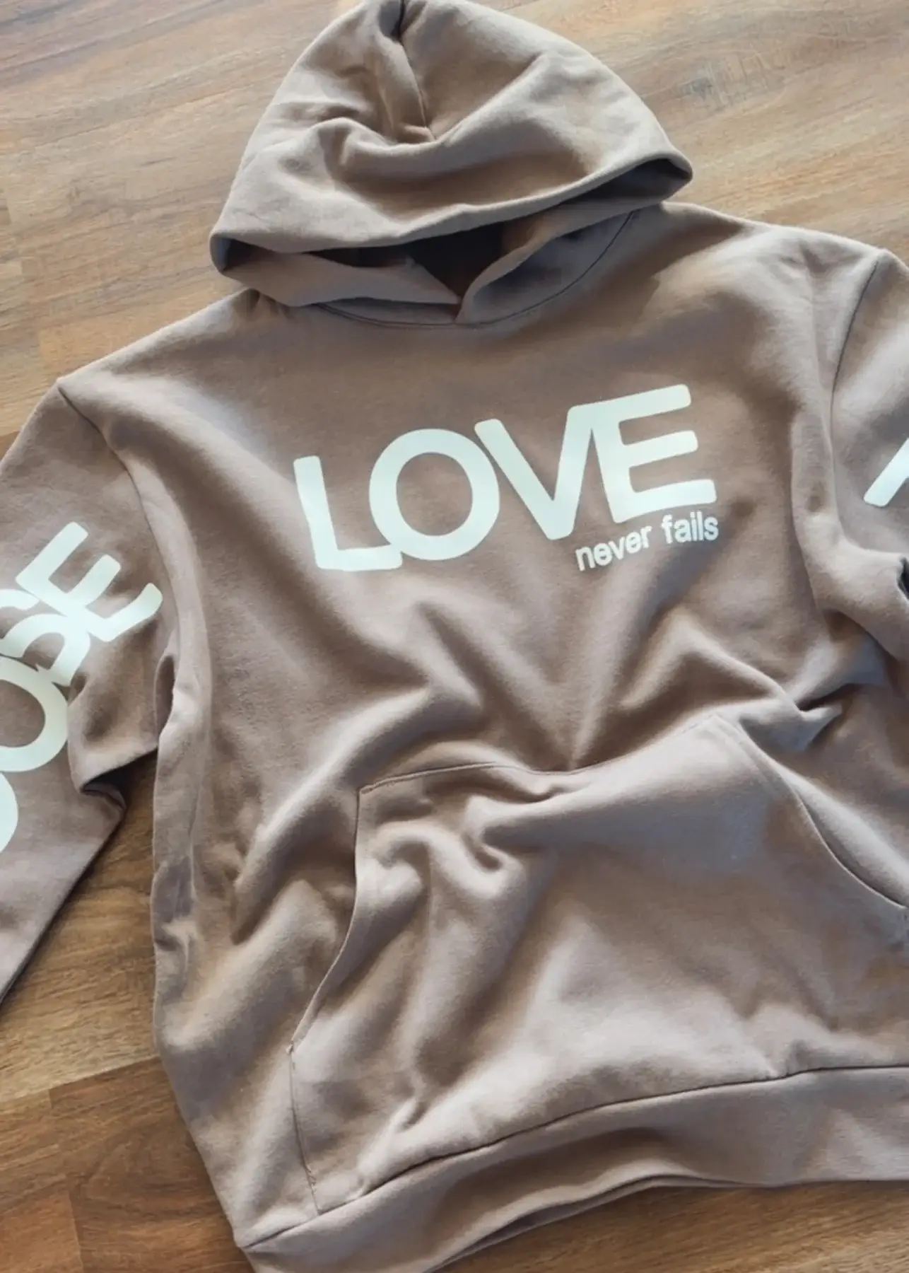 Ruth Artistry & Decor LLC - Wholesale Hoodie - Women's - Choose Love Inspirational Uplifting Sweatshirt - Mocha3