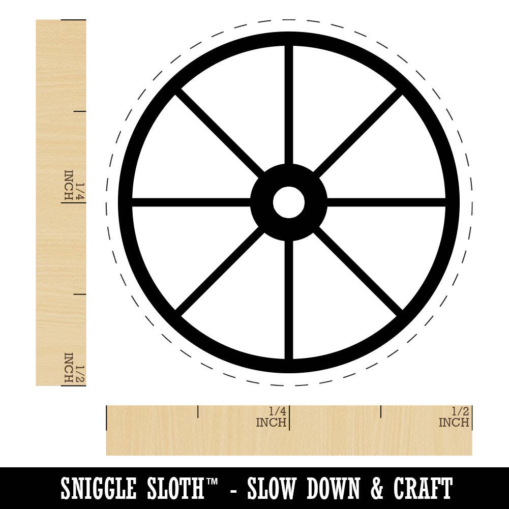 Sniggle Sloth - Wholesale Rubber/Decorative Stamp - Wagon Wheel Solid Rubber Stamp for Stamping Crafting Planners0
