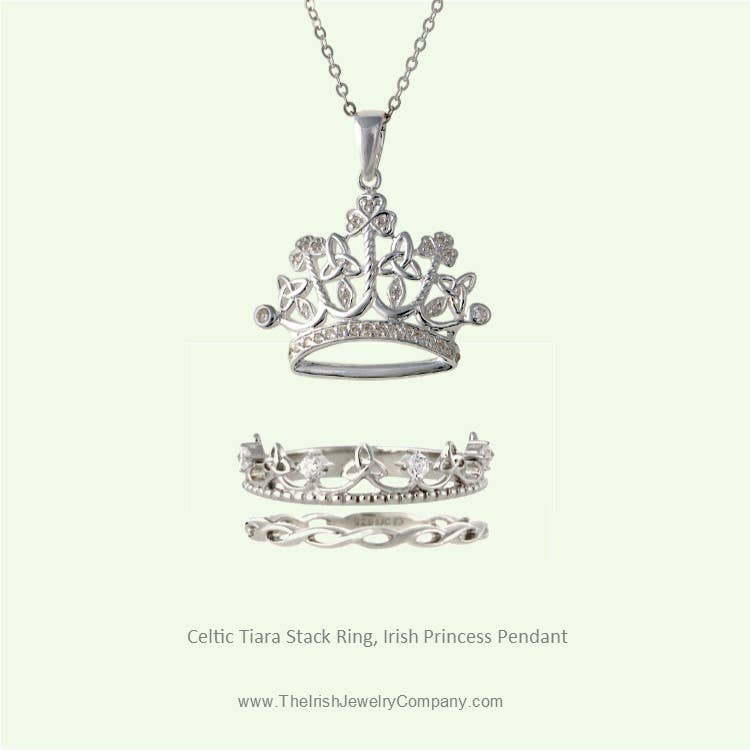 The Irish Jewelry Company - Wholesale Pendant/Charm Necklace - Irish Princess Tiara Pendant1