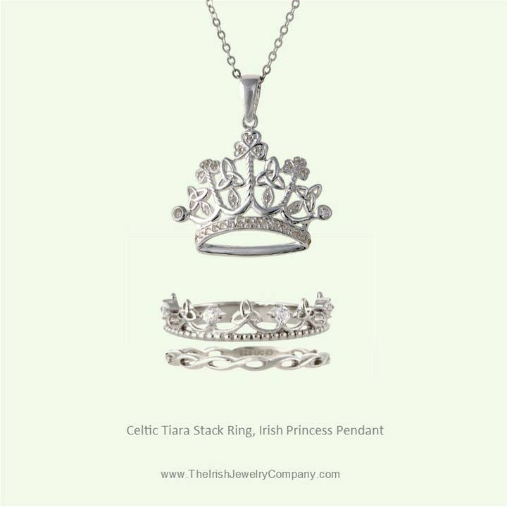 The Irish Jewelry Company - Wholesale Pendant/Charm Necklace - Irish Princess Tiara Pendant1