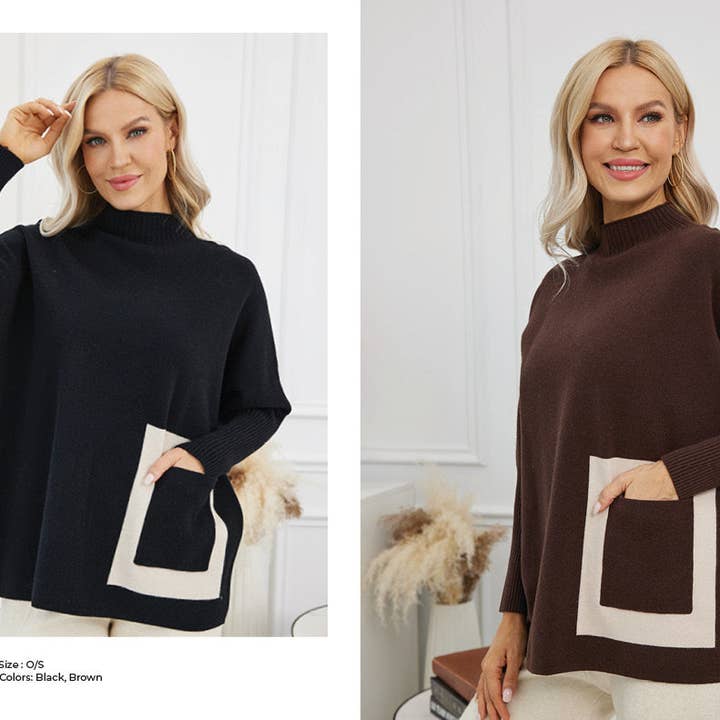 Soleil's Box Sweater for wholesale by Orange Fashion Village