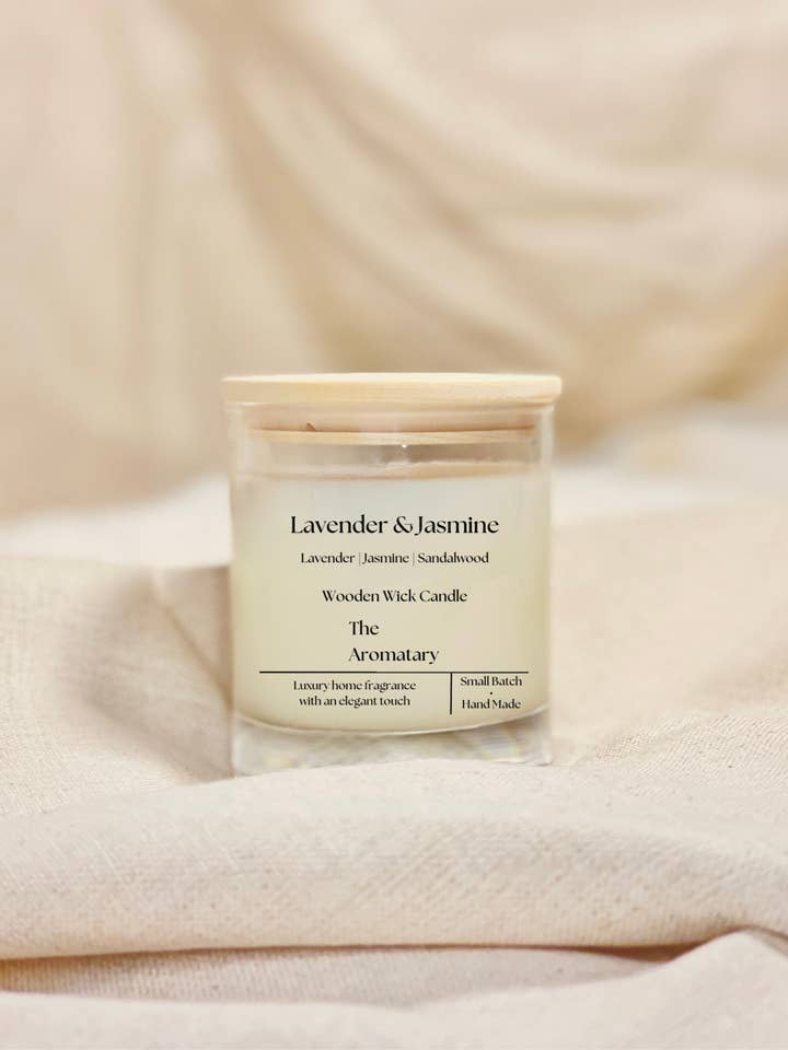 Lavender & Jasmine Candle for wholesale by The Aromatary