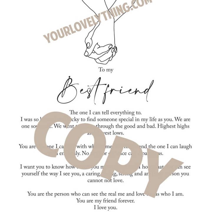 Impressão artística dos melhores amigos por atacado de Your Lovely Thing