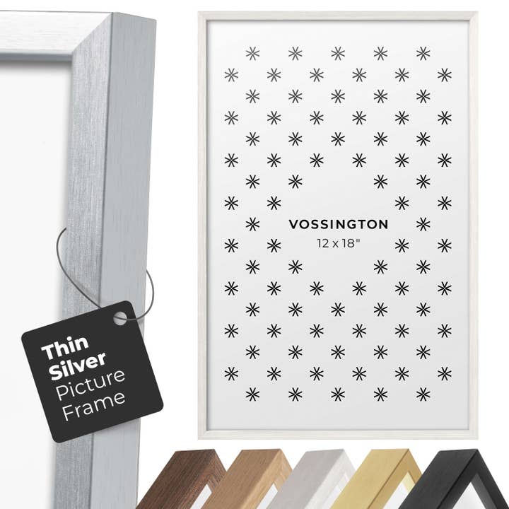 Vossington - Wholesale Picture Frame - 12x18" Thin Frame, Silver