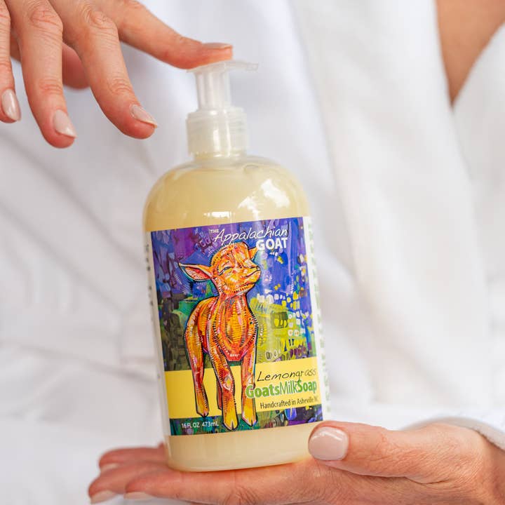 The Appalachian Goat - Wholesale Hand Soap/Wash - 16oz Liquid Soap - Lemongrass Goats Milk 1