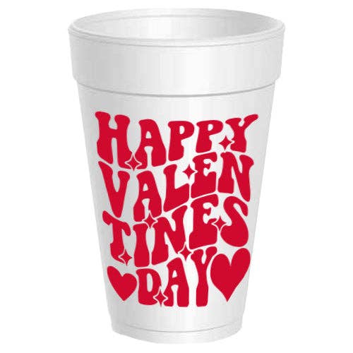 Happy Valentines Day Groovy - 10 pack for wholesale by Sassy Cups