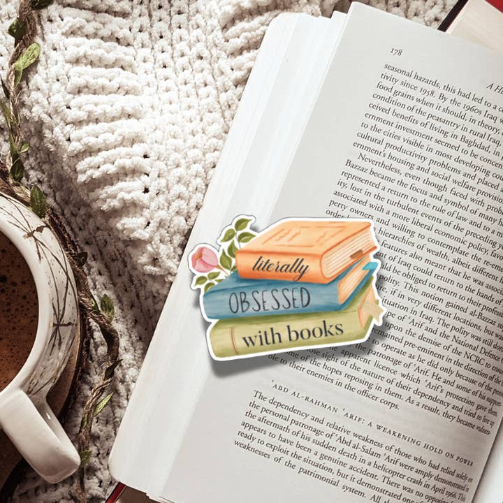Pretty Pages - Wholesale Sticker - Literally Obsessed with Books | Sticker1