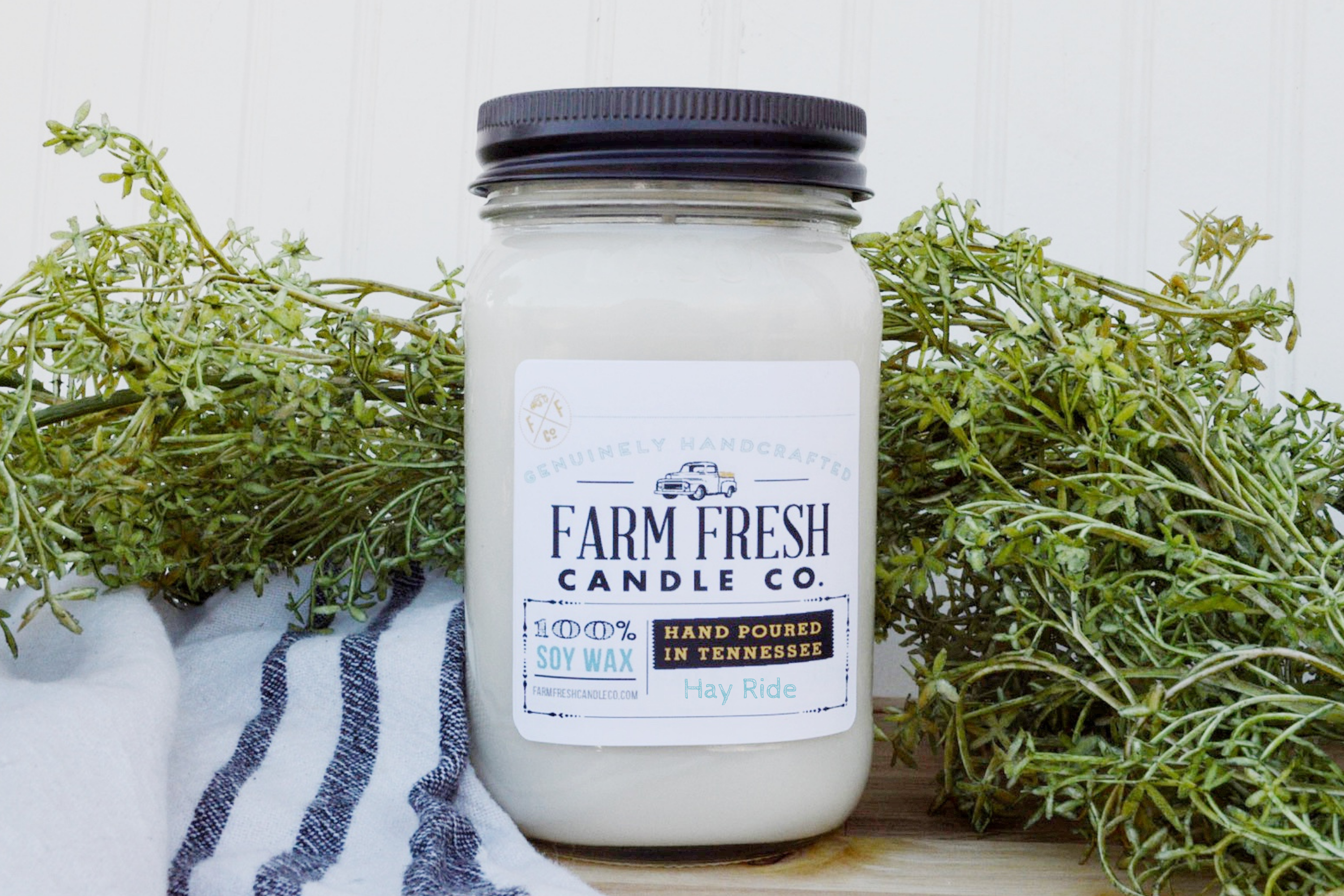 Wholesale Hay Ride Soy Mason Jar Candle for your store Faire