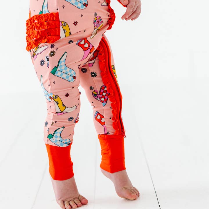 Kiki + Lulu - Wholesale Sleepsuit - Baby - Let's Go (to bed) Girls Convertible Footies with Ruffle