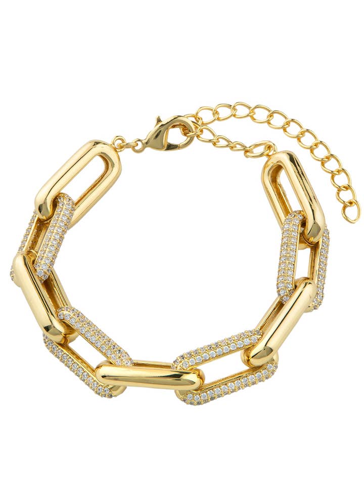 Gliederarmband mit Pflastermuster für den Großhandel von CZ by Kenneth Jay Lane