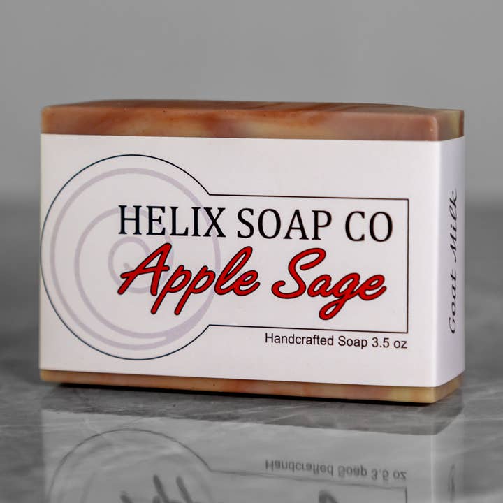 Apple Sage Goat Milk Soap for wholesale by Helix Soap Co