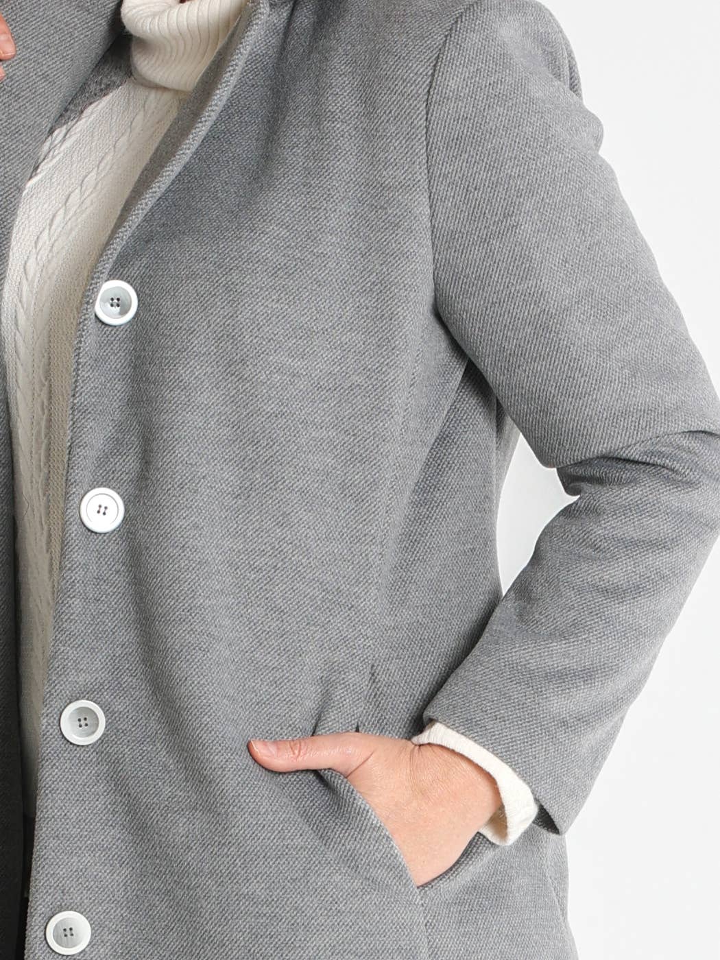 LOURDES CASTILLO - Wholesale Jacket - Women's - 372420L  LONG WOOLEN CLOTH COAT4