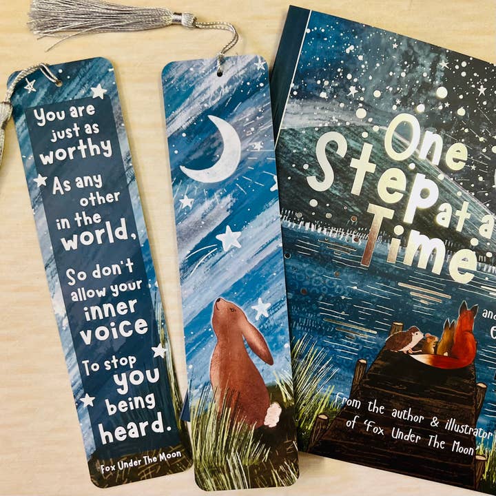 Fox Under The Moon – wholesale Bookmark – Rabbit Bookmark - One Step At A Time2