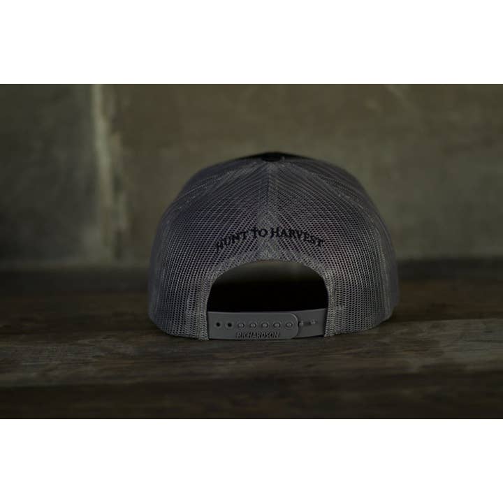 Hunt to Harvest - Wholesale Trucker Hat - Unisex - Hunt to Harvest Signature Hat - Black & Steel