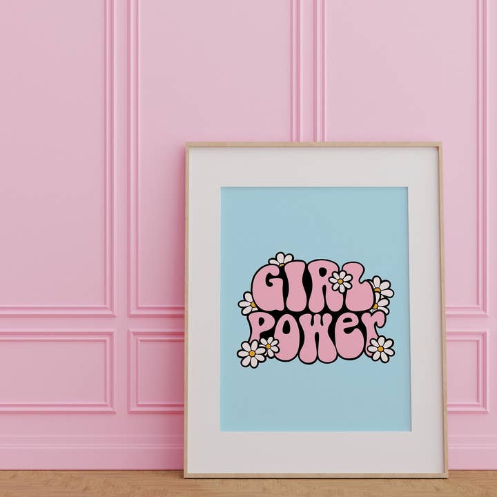 The Happy Badger - Wholesale Art Print - Girl Power Print - Bedroom Wall Art - Colourful Home Decor