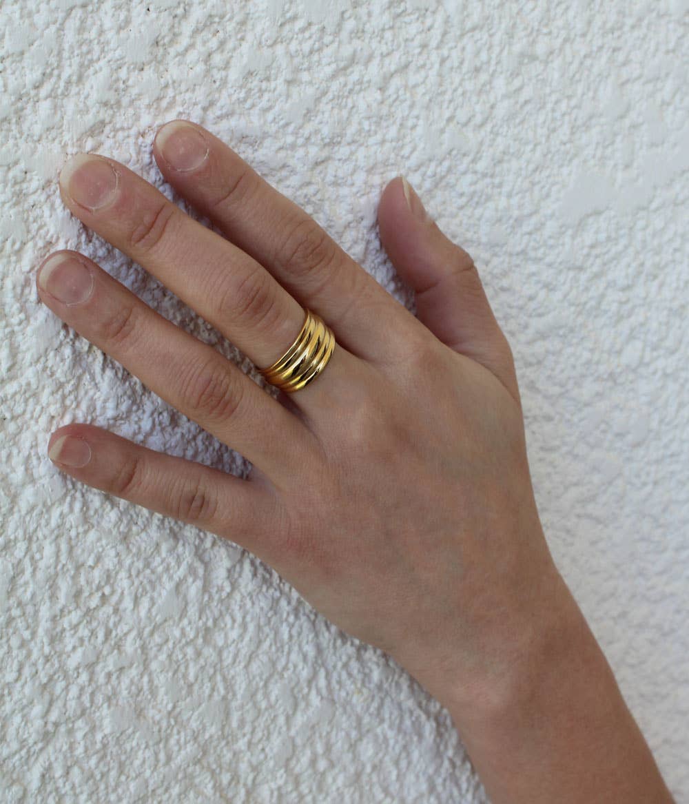 Caprice Paris - Wholesale Band/Stacked Ring - Cagliari gold ring | Handmade jewelry in France5