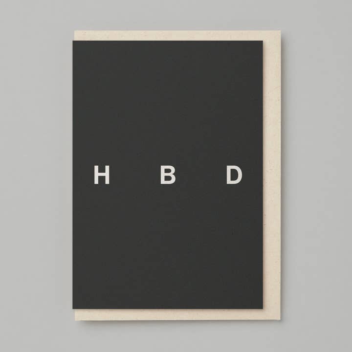 Kinshipped – wholesale Birthday card – HBD typography Happy Birthday cards0