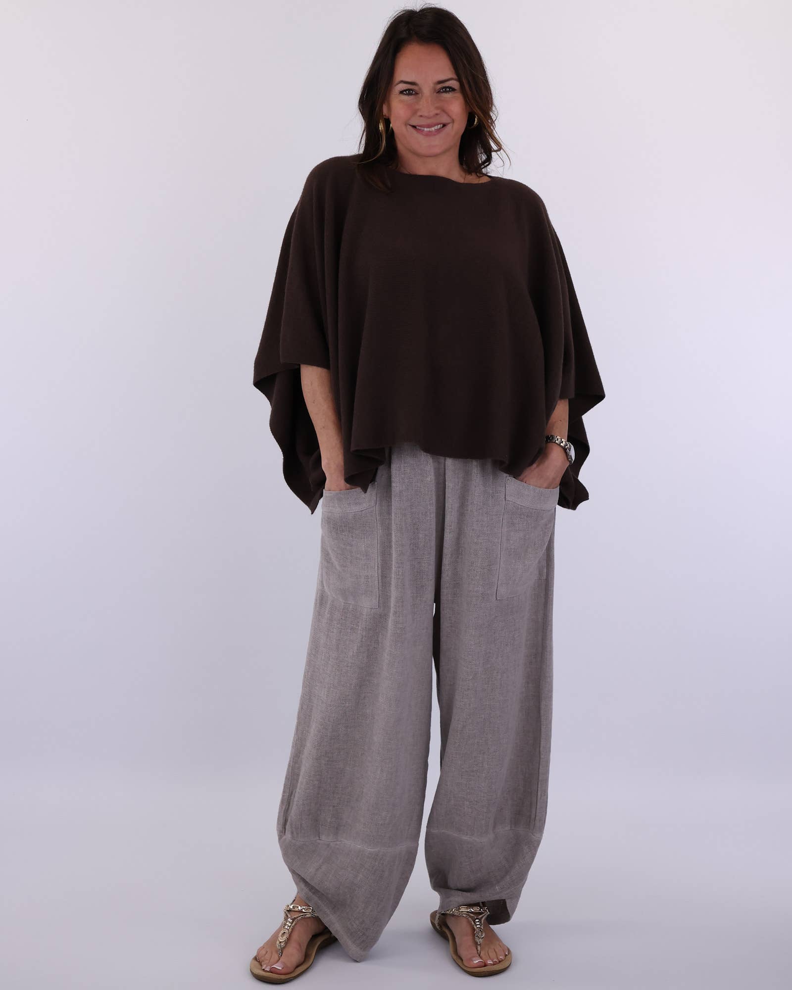 Cadenza Italy Ltd - Wholesale Poncho - Dames - Zomerse Overgooier met Knopen0