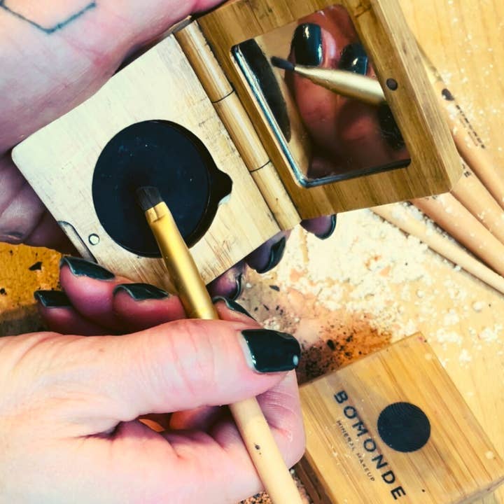 Jet black Vegan Mineral Eyeliner | Clean, Toxin-Free, Sustainable Beauty for wholesale on Faire1