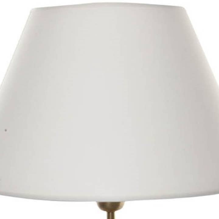 White fabric lampshade/white interior 40/20/24 cm shade for wholesale by Signature Home Collection GmbH
