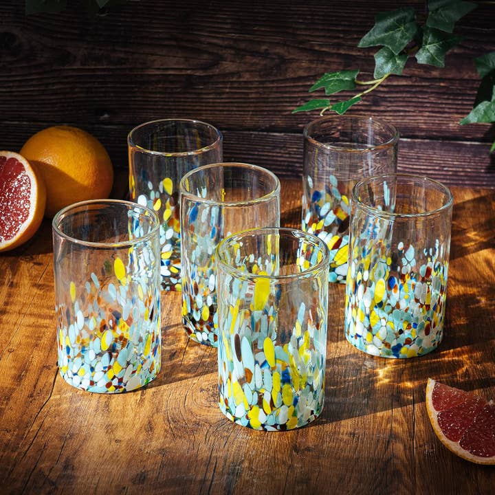 The Wine Savant / Khen Glassware - Wholesale Drinking Glass/Cup - Hand Blown Mexican Drinking Glasses – Set of 6