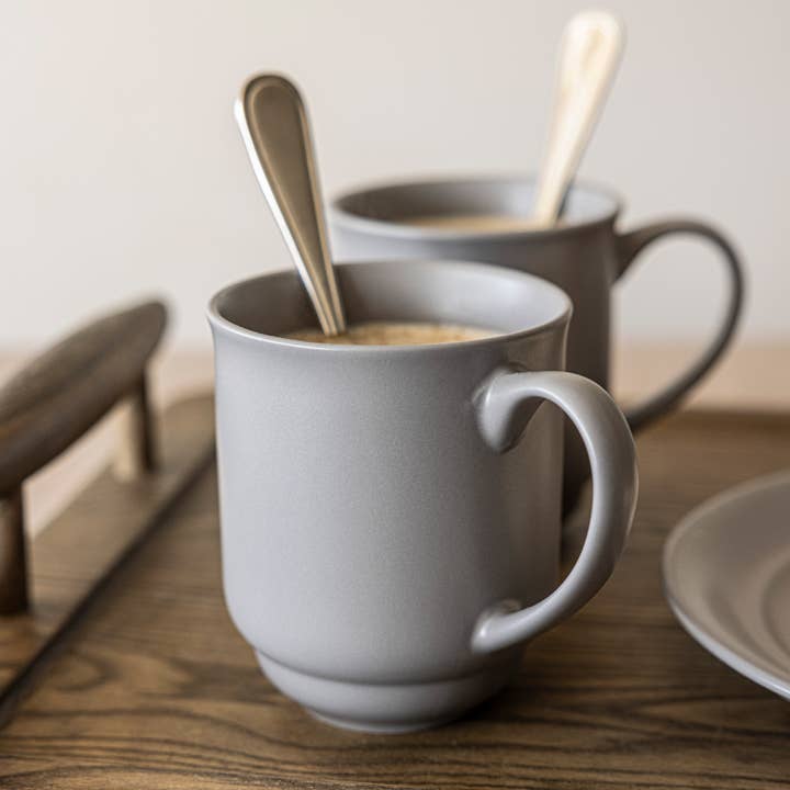 over&back - Wholesale Coffee Mug - Cozy Rimmed Stoneware Mugs – Set of 412