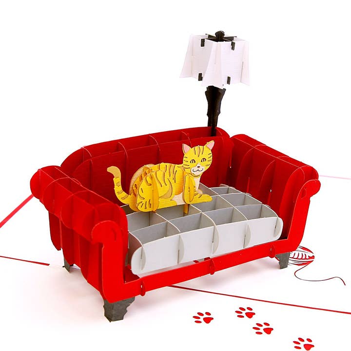 Liif Pop Up Card - Wholesale Everyday Greeting Card - Kitty Couch Pop Up Card0