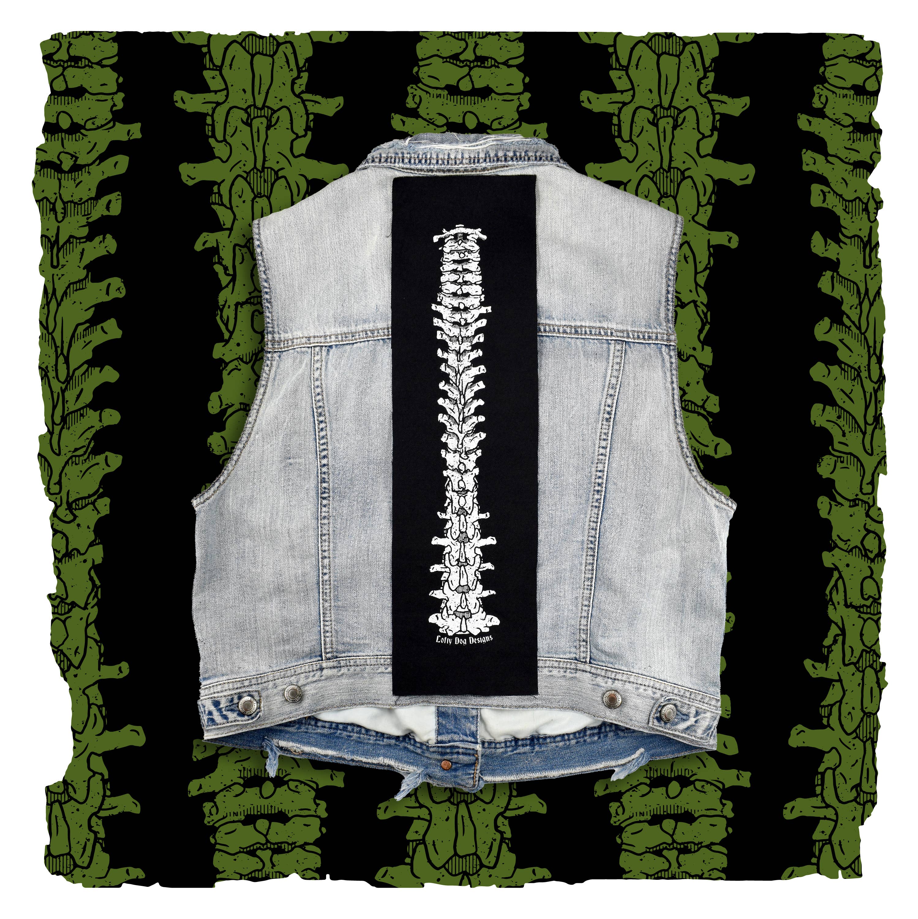 Lofty Dog Designs - Wholesale Patch - Spine Screen Printed Back Patch