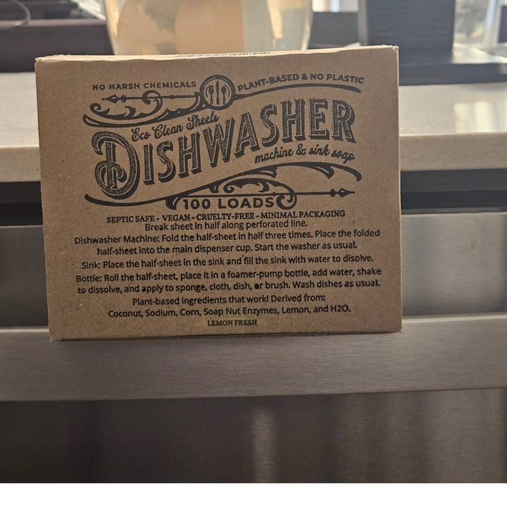 Symbiotic Products LLC - Wholesale Dishwasher Soap - Dishwasher Sheets | Retail or Bulk Display | 100 Loads10