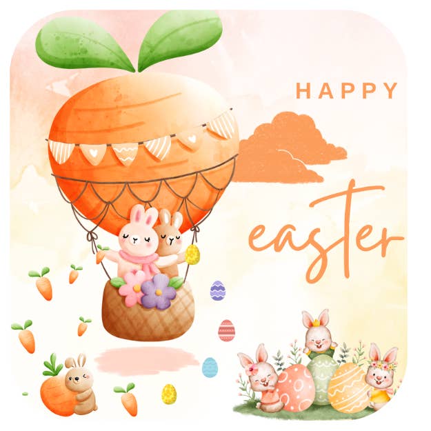 Easter Magnet: Bunny with Carrots and Balloon and other Purchase Wholesale easter balloons. Free Returns & Net 60 Terms on Faire trending on Faire.