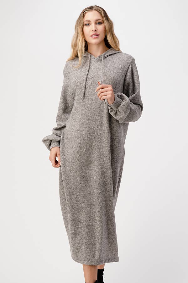 grey Hoodie Maxi Dress for wholesale on Faire1