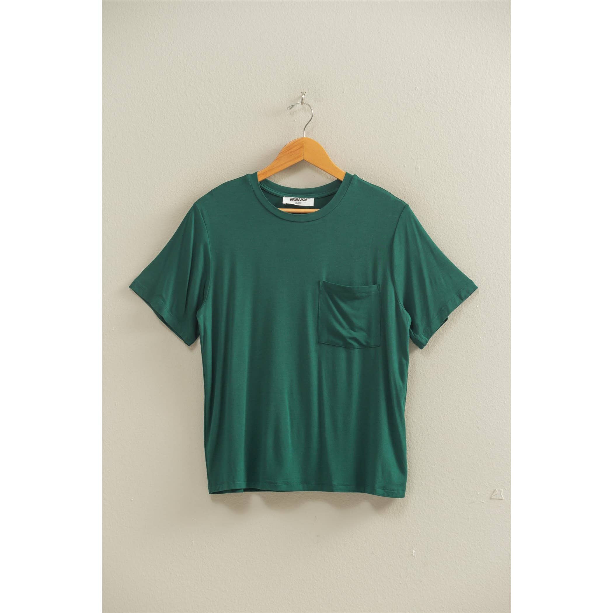 Double Zero - Venta al por mayor Camiseta - Mujer - Top clásico de cuello redondo con bolsillo y manga corta5