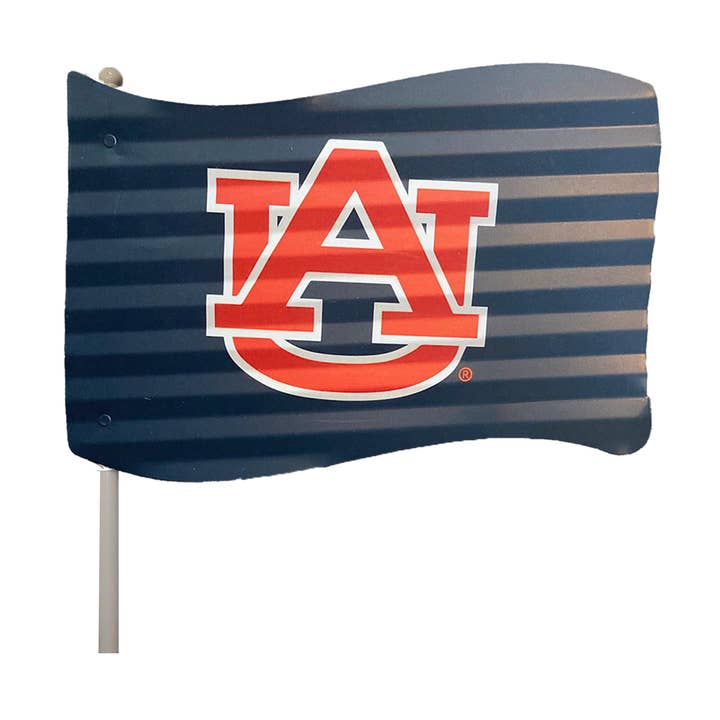 Auburn Metal Flag Garden Stake for wholesale by Valiant Gifts Inc