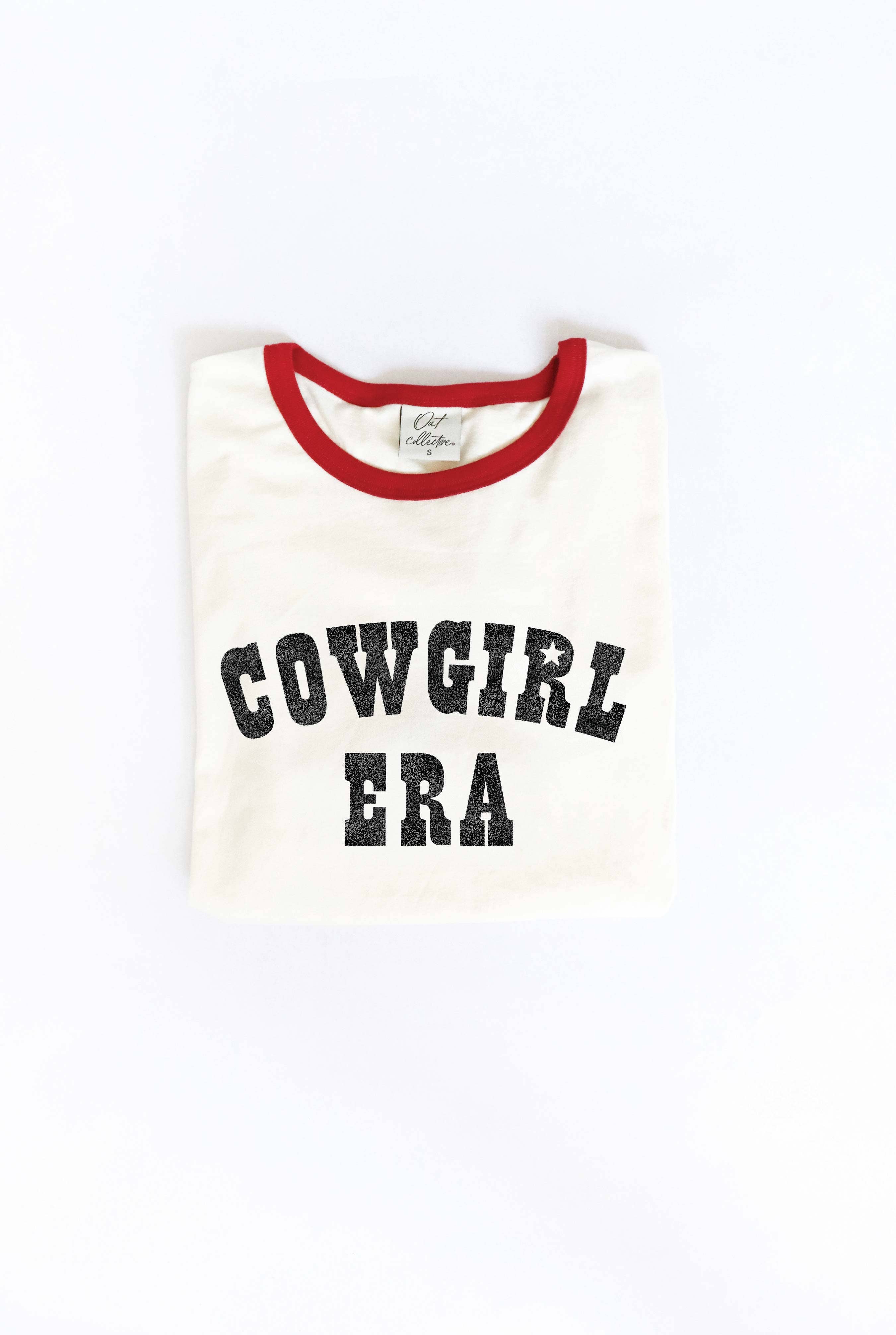 OAT COLLECTIVE – T-shirt estampada - Mulher por atacado – T-Shirt Gráfica Ringer COWGIRL ERA3
